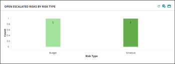 Open Escalated Risks by Risk Type dashboard widget